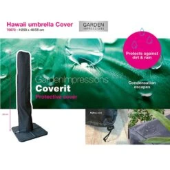 Garden Impressions Zweefparasol 3x3 M D. Grijs/ecru Met Voet En Hoes -Leenbakker 1256907930 0103