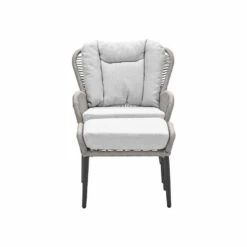 Andorra Fauteuil - Incl. Voetenbank - C. Black - Rope Taupe - Sand -Leenbakker 150c7e3d62a0433f800a06537628fc53