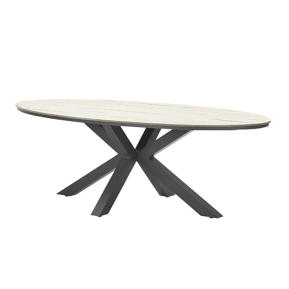 Garden Impressions Tulli Tuintafel 200x115 Cm - Donker Grijs 3 Garden Impressions Tulli Tuintafel 200x115 Cm - Donker Grijs