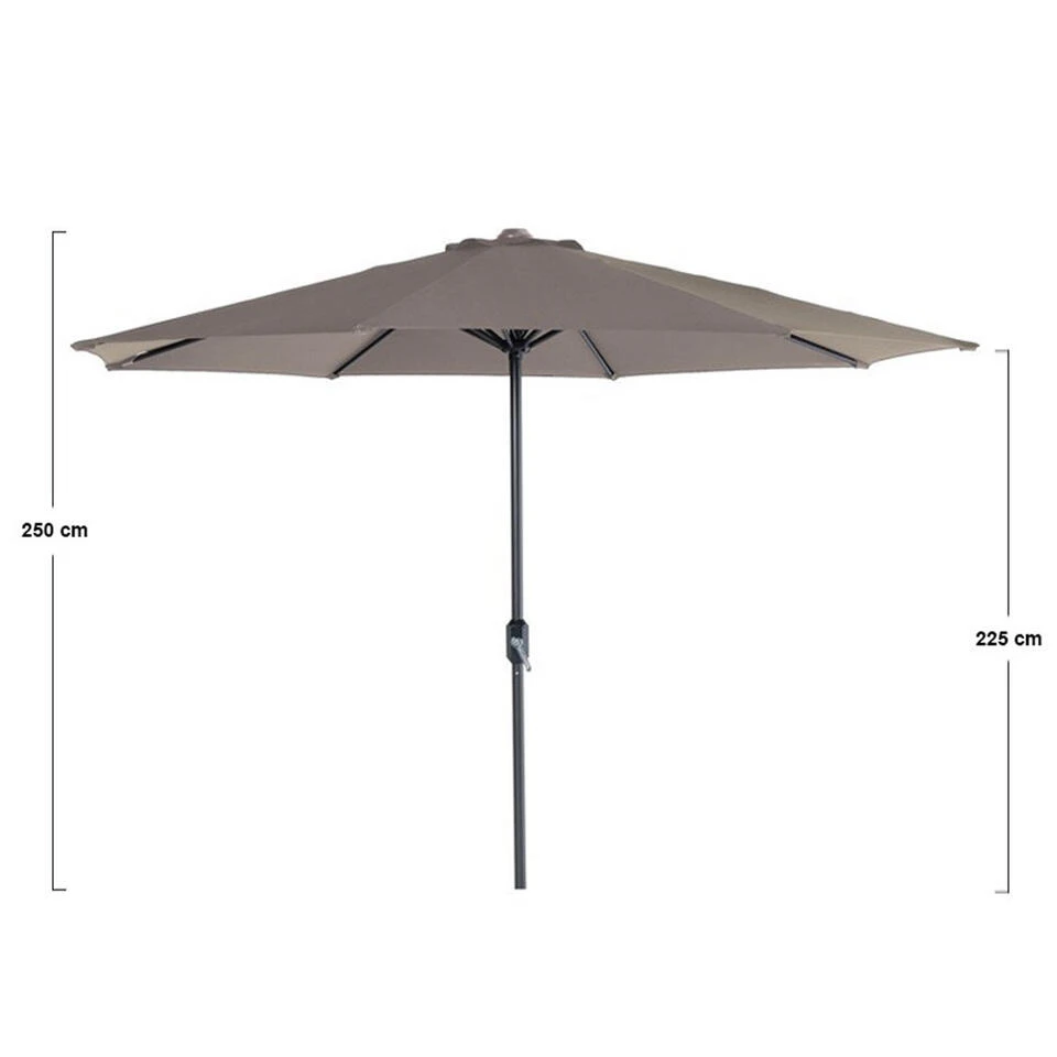 Garden Impressions Lotus Parasol Ø300 Cm - Taupe 4 Garden Impressions Lotus Parasol Ø300 Cm - Taupe - Afbeelding 2