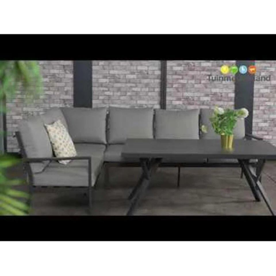 Garden Impressions Senja Lounge Dining Set 3-delig Links - D. Grijs 4 Garden Impressions Senja Lounge Dining Set 3-delig Links - D. Grijs - Afbeelding 2