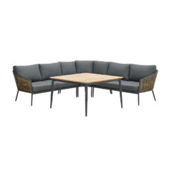 Garden Impressions San Vito Lounge Dining Set 4-delig - Donker Grijs