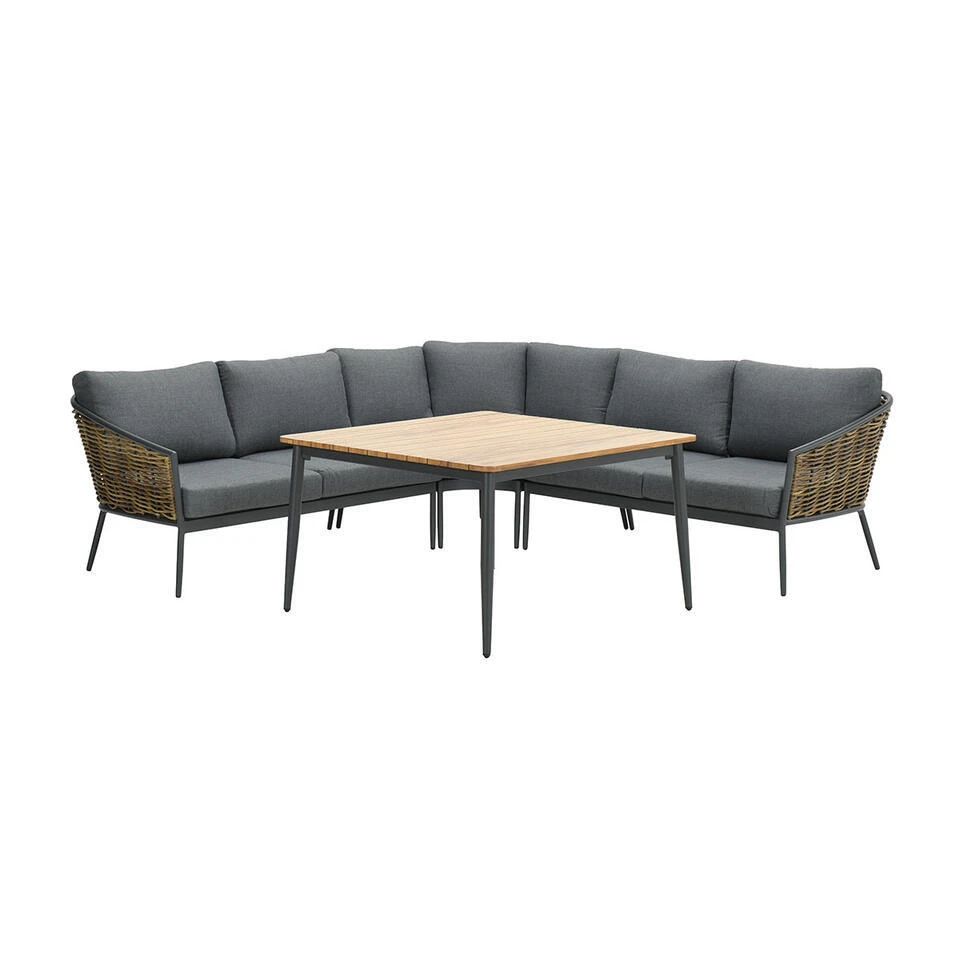 Garden Impressions San Vito Lounge Dining Set 4-delig - Donker Grijs 3 Garden Impressions San Vito Lounge Dining Set 4-delig - Donker Grijs