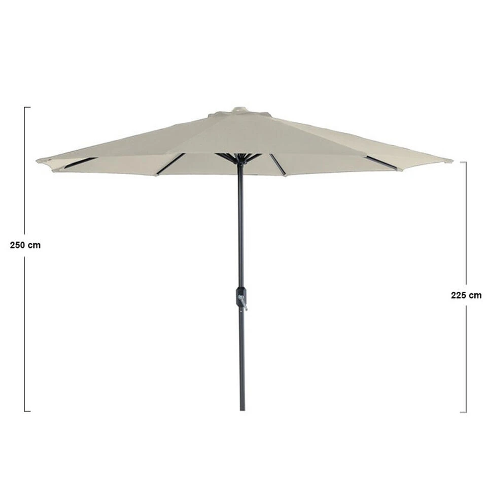 Garden Impressions Lotus Parasol Ø300 Cm - Ecru 4 Garden Impressions Lotus Parasol Ø300 Cm - Ecru - Afbeelding 2