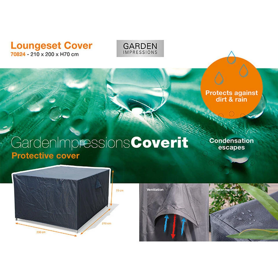 Garden Impressions Loungesethoes 210x200xH70 Cm 4 Garden Impressions Loungesethoes 210x200xH70 Cm - Afbeelding 2