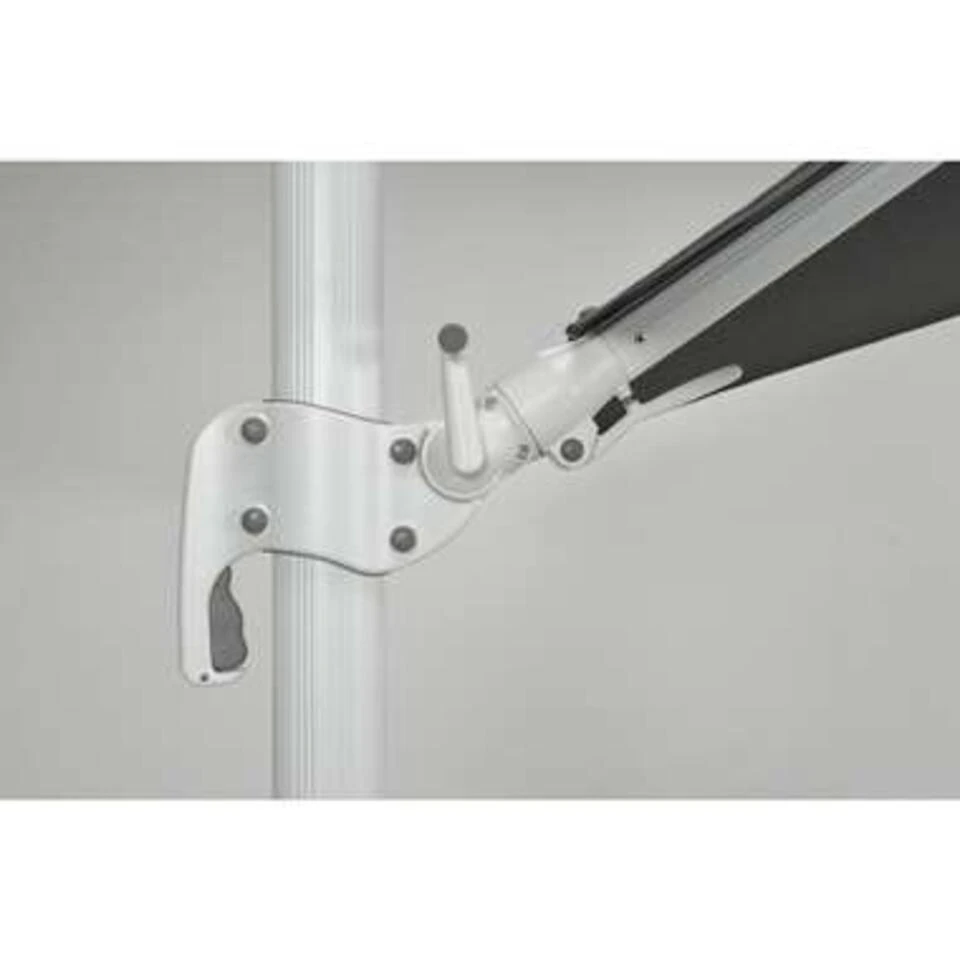 Garden Impressions Hawaii Big Pole Parasol 350x350 - Wit - D. Grijs 4 Garden Impressions Hawaii Big Pole Parasol 350x350 - Wit - D. Grijs - Afbeelding 2