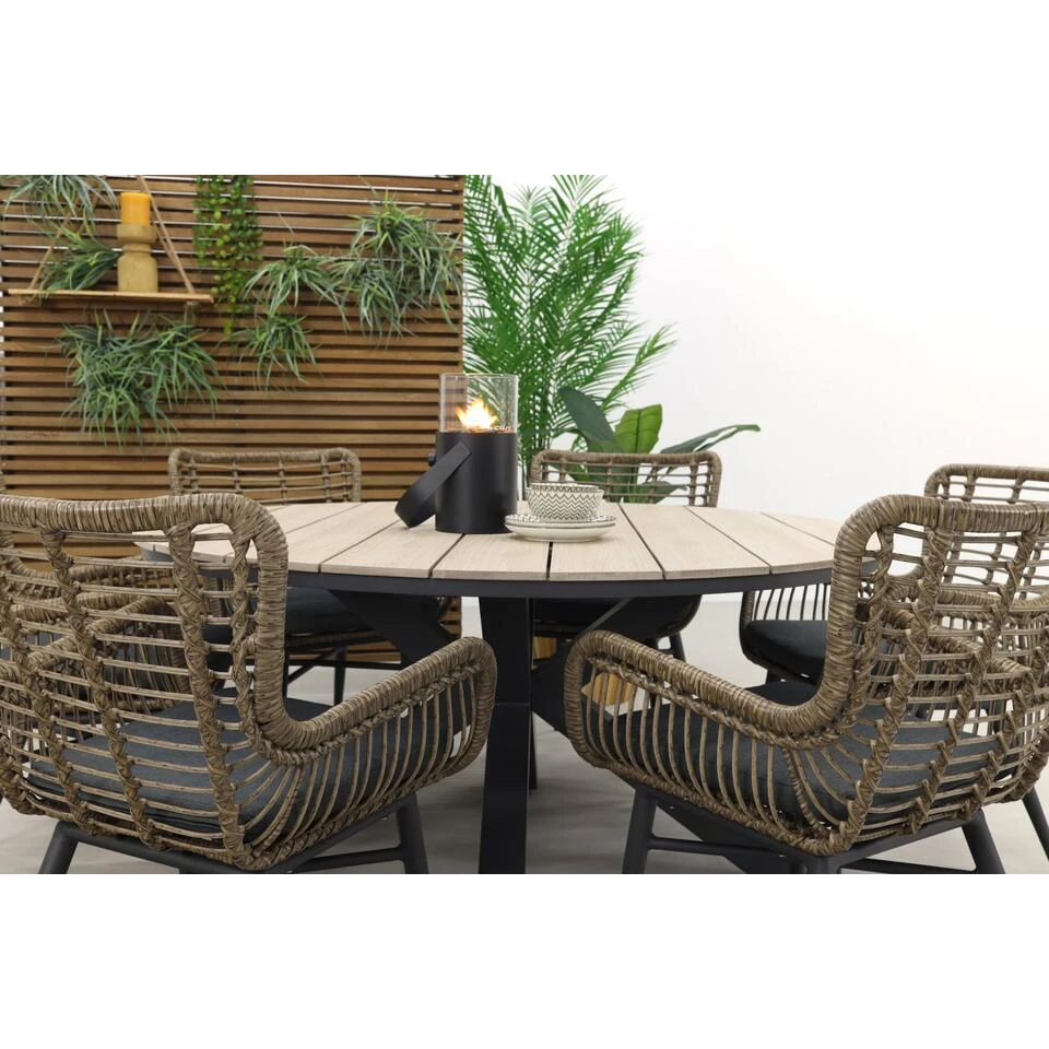 Jasmine Natural / Garden Impressions Edison 148 Cm. - Ronde Tuinset 7 Jasmine Natural / Garden Impressions Edison 148 Cm. - Ronde Tuinset - Afbeelding 5