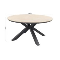 Garden Impressions Edison Tuintafel - 148 Cm. Rond -Leenbakker 2639b97bee7f471ab0a4035ed8102a47