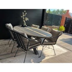 GI Margriet / Edison Ovale 6-delige Tuinset - 220 X 115 Cm -Leenbakker 2f66ba389a71434aa9010a72e3f6c311