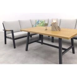Elati Lounge-dining Hoekset-5-delig-c.black - Sand - Light Teaklook -Leenbakker 2fa9d1790e834da18ac670ccde1145e0