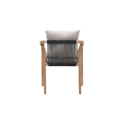 Monti Dining Fauteuil - Light Teaklook - Rope Lava Zwart - Gobi Sand -Leenbakker 3159419337d649d1aaa8de37145b4054