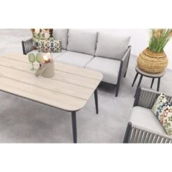 GI Diamo Stoel/bank Lounge-diningset (4-delig) - Carbon Black/Zand -Leenbakker 34f01d997fff4b71b5ba98539ee10e96