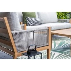 Sardinia Loungeset - 4-dlg. - Light Teaklook - Sand - Dark Sand -Leenbakker 367882fedc59449cae43921194694685