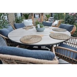 Garden Impressions Margriet Naturel / Edison 148 Cm. - Ronde Tuinset -Leenbakker 38a9578a3ce24d7fab16839d77b1c4ff