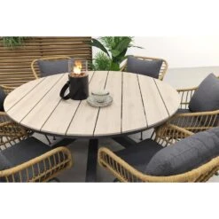 Garden Impressions Margriet Naturel / Edison 148 Cm. - Ronde Tuinset -Leenbakker 3eb46d3fd2924c498c51906e4d9fc13c