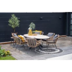 Set Van 4 - Garden Impressions Margriet Tuinstoel - Naturel -Leenbakker 410a48f09f2442a5919e3eceb3301769