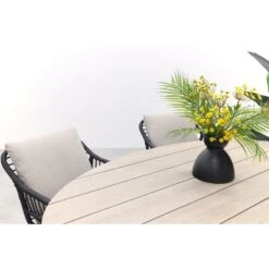 GI Margriet Zwart/zand / Edison 180 X 115 Cm. Tafel - Ovale Tuinset -Leenbakker 5515ca3518c94fb49241b7f50aed3794