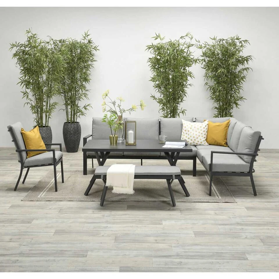 Garden Impressions Senja Lounge Dining Set 3-delig Links - D. Grijs 5 Garden Impressions Senja Lounge Dining Set 3-delig Links - D. Grijs - Afbeelding 3