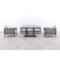 GI Diamo/Cyprus Verstelbare Stoel/bank Lounge-diningset - Carbon Black/Zand -Leenbakker 55eba59d7f0e418d83c702bbe1e38525