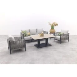 GI Diamo/Cyprus Verstelbare Stoel/bank Lounge-diningset - Carbon Black/Zand -Leenbakker 59a4d6511a774cc4baa7d4978ab737c8