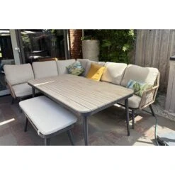 GI Allasio Lounge-dining Hoekset (6-delig) - Carbon Black/Zand -Leenbakker 6a6ca6c95f3e4507930c643da736e039