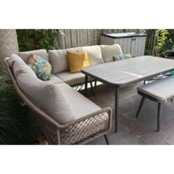 GI Allasio Lounge-dining Hoekset (6-delig) - Carbon Black/Zand -Leenbakker 71031be77a0844a99a9bd5a487650a91