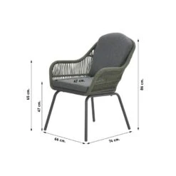 Garden Impressions Triton Dining Stoel - Rope/Moss Green -Leenbakker 72babbba03384aa5b1713e6d05eff3e2