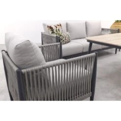 GI Diamo Stoel/bank Lounge-diningset (4-delig) - Carbon Black/Zand -Leenbakker 76cb66dd537b449e8fa8ae42b4416d43