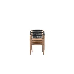 Monti Dining Fauteuil - Light Teaklook - Rope Lava Zwart - Gobi Sand -Leenbakker 7719ccbd1f3e4b5694d6a6f738c28d72