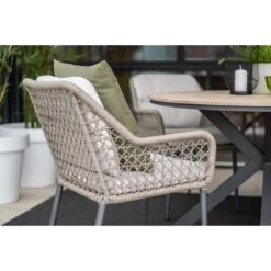 Toledo Dining Fauteuil - Carbon Black - Taupe - Valley Sand -Leenbakker 7c79ced611034f2aabca23038bd55969