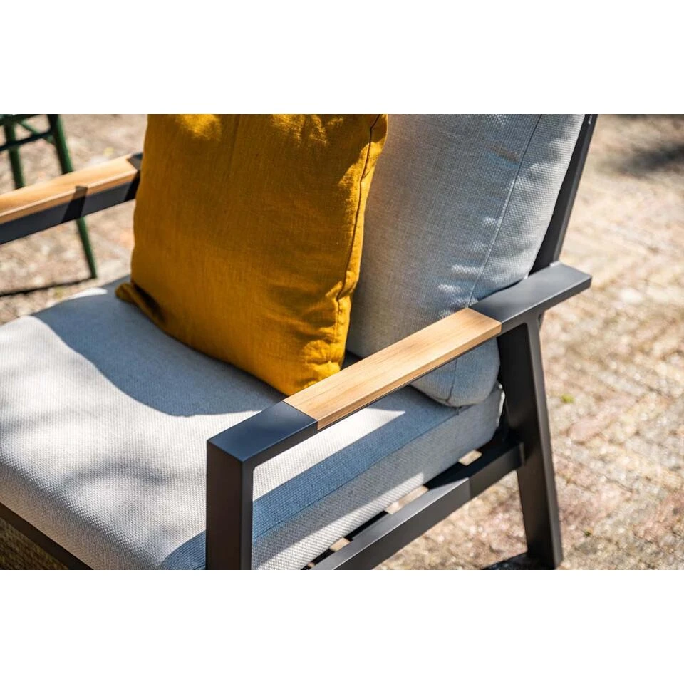 Elati Lounge-dining Sofa Set-4-dlg.-c. Black - Sand - Light Teaklook 8 Elati Lounge-dining Sofa Set-4-dlg.-c. Black - Sand - Light Teaklook - Afbeelding 7