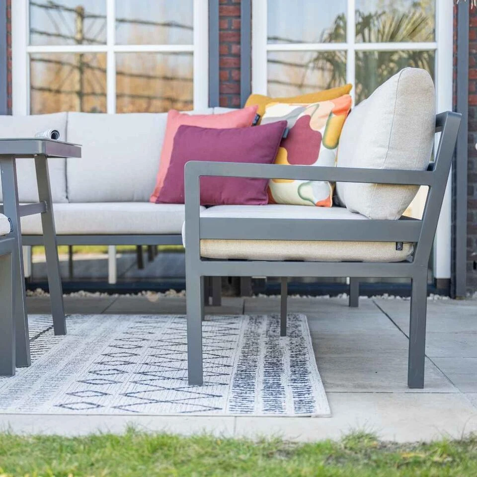 Corsica Lounge-diningset - 4-dlg - Rechts - Carbon Black - Desert Sand 10 Corsica Lounge-diningset - 4-dlg - Rechts - Carbon Black - Desert Sand - Afbeelding 8