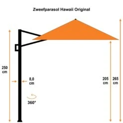 Garden Impressions Hawaii Zweefparasol Ø350 Cm - Frame Carbon Black - Doek Zand -Leenbakker 9b9a2849863d4d6b8cac9cc0db68bb86