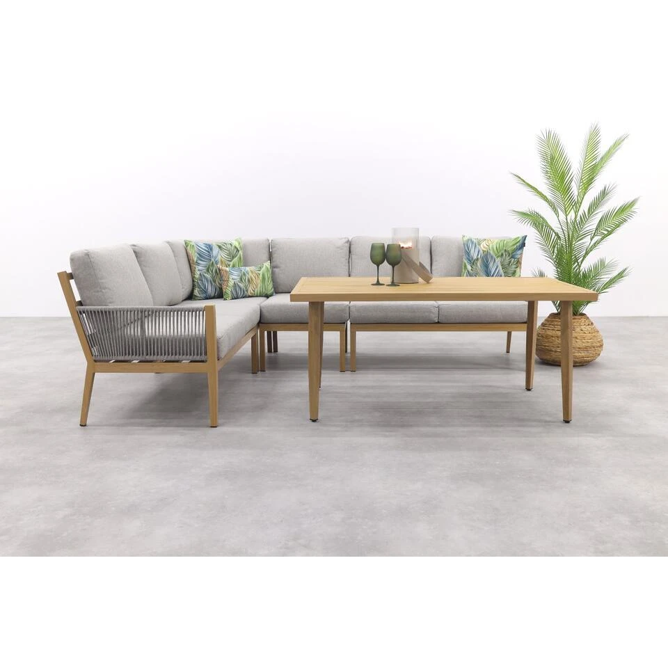 Sardinia Lounge-diningset - 5-dlg. - Light Teaklook - Sand - Sand 9 Sardinia Lounge-diningset - 5-dlg. - Light Teaklook - Sand - Sand - Afbeelding 7