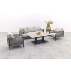 GI Diamo/Cyprus Verstelbare Stoel/bank Lounge-diningset - Carbon Black/Zand -Leenbakker acbc41c82c274ada8769f2da2ea5f42b