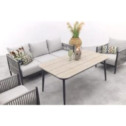 GI Diamo Stoel/bank Lounge-diningset (4-delig) - Carbon Black/Zand -Leenbakker ad4a32b0e19c4ad7bae02c397ba61134