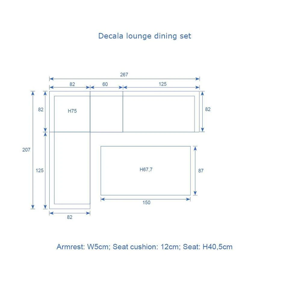 Decala Lounge-diningset -5-delig-aluminium-light Teak Look-desert Sand 8 Decala Lounge-diningset -5-delig-aluminium-light Teak Look-desert Sand - Afbeelding 6