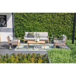 Sardinia Loungeset - 4-dlg. - Light Teaklook - Sand - Dark Sand -Leenbakker bf7f6beea82a4f4b995a77fc0839cef9