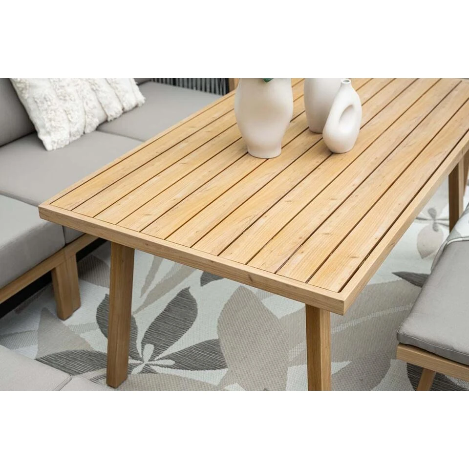 Decala Lounge-diningset -5-delig-aluminium-light Teak Look-desert Sand 7 Decala Lounge-diningset -5-delig-aluminium-light Teak Look-desert Sand - Afbeelding 5