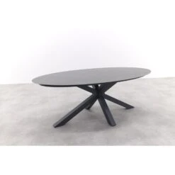 Scotland Ovale Tuintafel Centostone 220 X 115 Cm. - Marmerlook Wit -Leenbakker cd7a6584c05f42e2892ce3e938751863