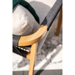 Monti Dining Fauteuil - Light Teaklook - Rope Lava Zwart - Gobi Sand -Leenbakker d1b632a3777846d28af66c35dcd4367e