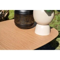 Leon Bijzettafel - Aluminium - Carbon Black -light Teak Look-50x50 Cm 8 Leon Bijzettafel - Aluminium - Carbon Black -light Teak Look-50x50 Cm -Leenbakker d721added62b41d9a34e05128348c2d9