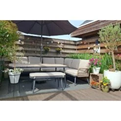 GI Allasio Lounge-dining Hoekset (6-delig) - Carbon Black/Zand -Leenbakker e089e21b05ce4ff29850140bc603d404 1