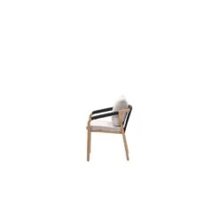 Monti Dining Fauteuil - Light Teaklook - Rope Lava Zwart - Gobi Sand -Leenbakker e32b435ededa4c069316fe874768715a