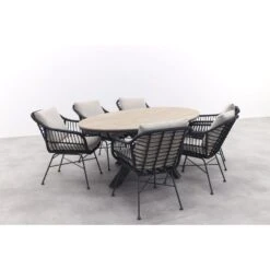 GI Margriet / Edison Ovale 6-delige Tuinset - 220 X 115 Cm -Leenbakker e4d4bd5d6be74bbf8a7648bf9b77db1f