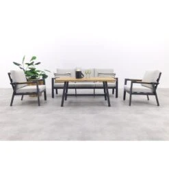 Elati Lounge-dining Sofa Set-4-dlg.-c. Black - Sand - Light Teaklook 29 Elati Lounge-dining Sofa Set-4-dlg.-c. Black - Sand - Light Teaklook -Leenbakker e5380e22bb8f4bf7914fa752fdf9cc3a