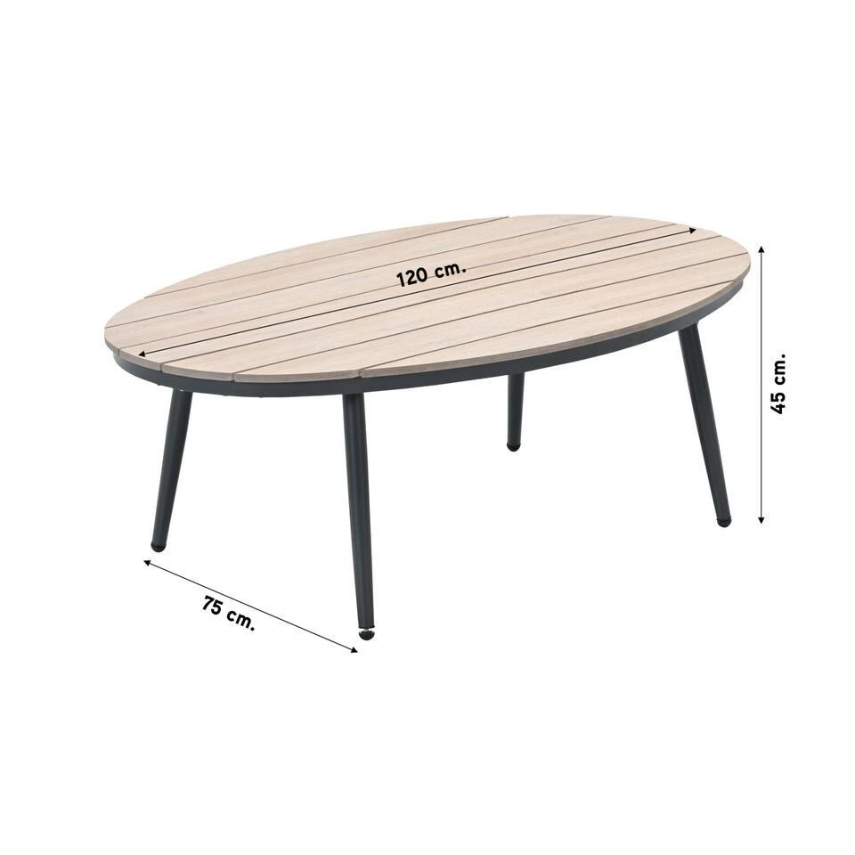 Garden Impressions Margriet Loungetafel - 120cm 4 Garden Impressions Margriet Loungetafel - 120cm - Afbeelding 2