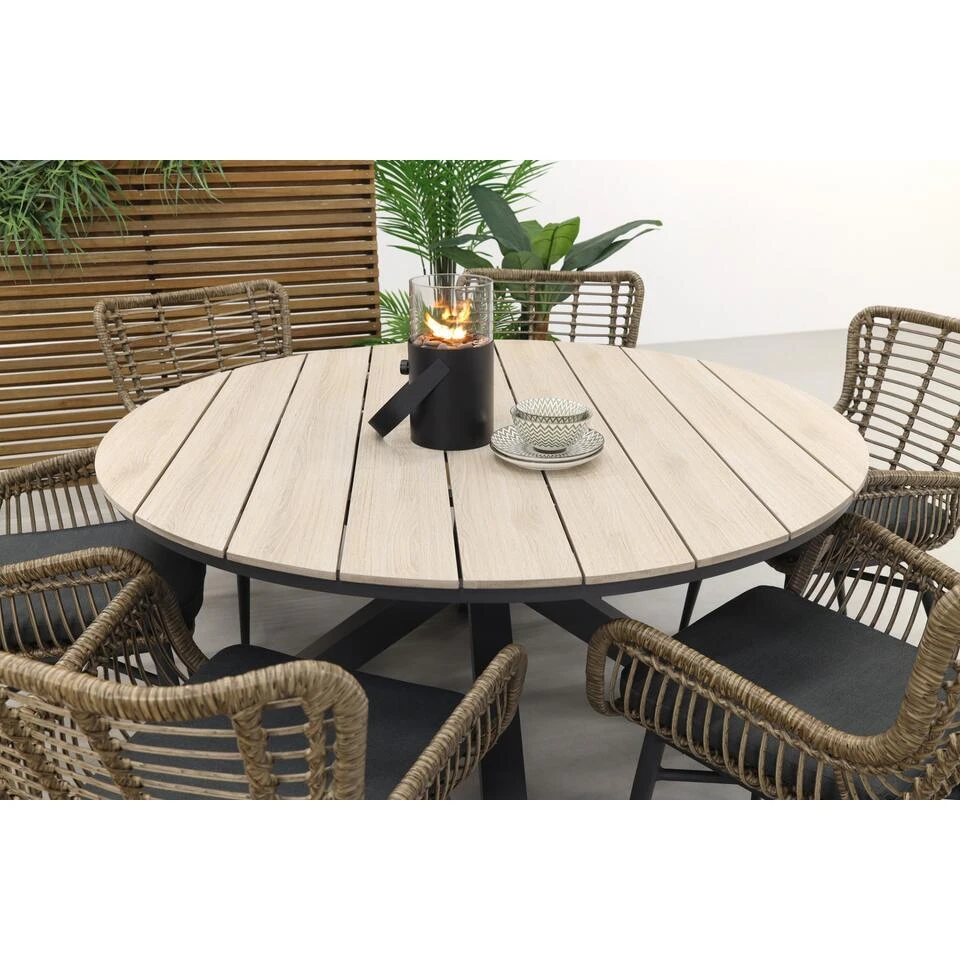 Jasmine Natural / Garden Impressions Edison 148 Cm. - Ronde Tuinset 10 Jasmine Natural / Garden Impressions Edison 148 Cm. - Ronde Tuinset - Afbeelding 8