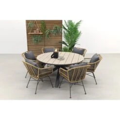 Garden Impressions Margriet Naturel / Edison 148 Cm. - Ronde Tuinset -Leenbakker f346451007b54a85864ff444bb96f5e3