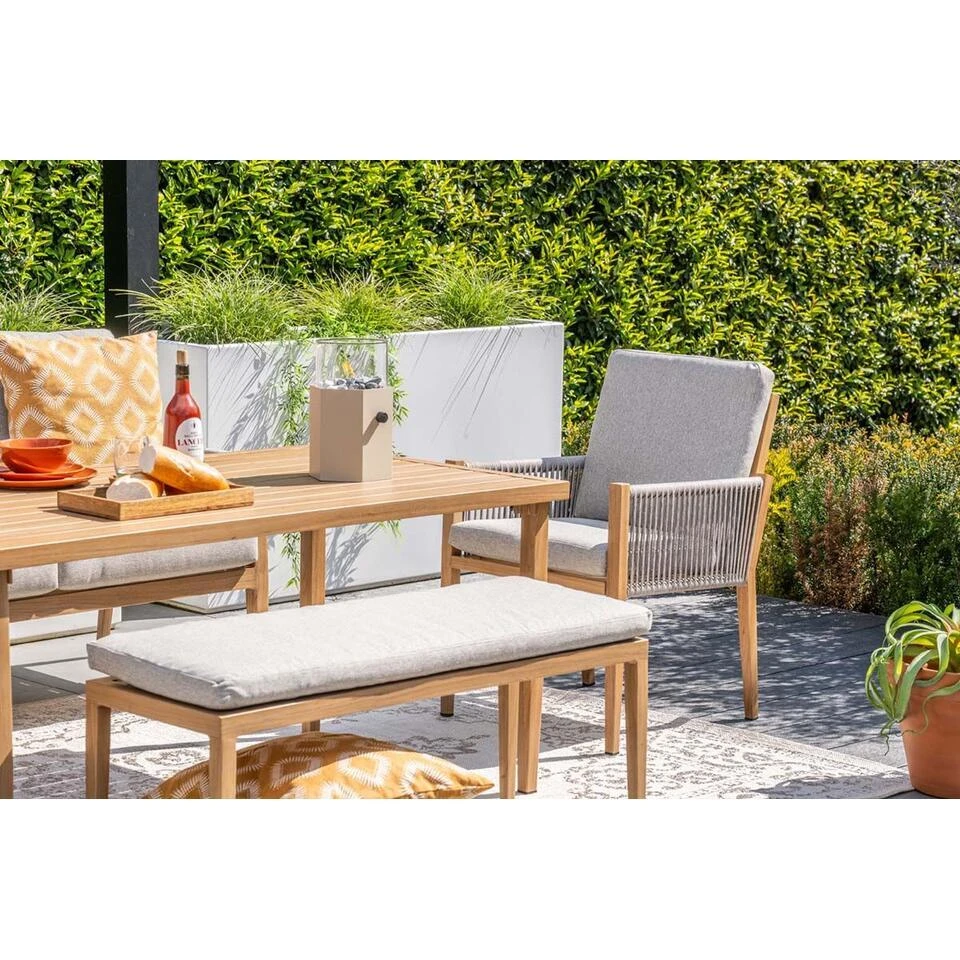 Sardinia Lounge-diningset - 5-dlg. - Light Teaklook - Sand - Sand 8 Sardinia Lounge-diningset - 5-dlg. - Light Teaklook - Sand - Sand - Afbeelding 6